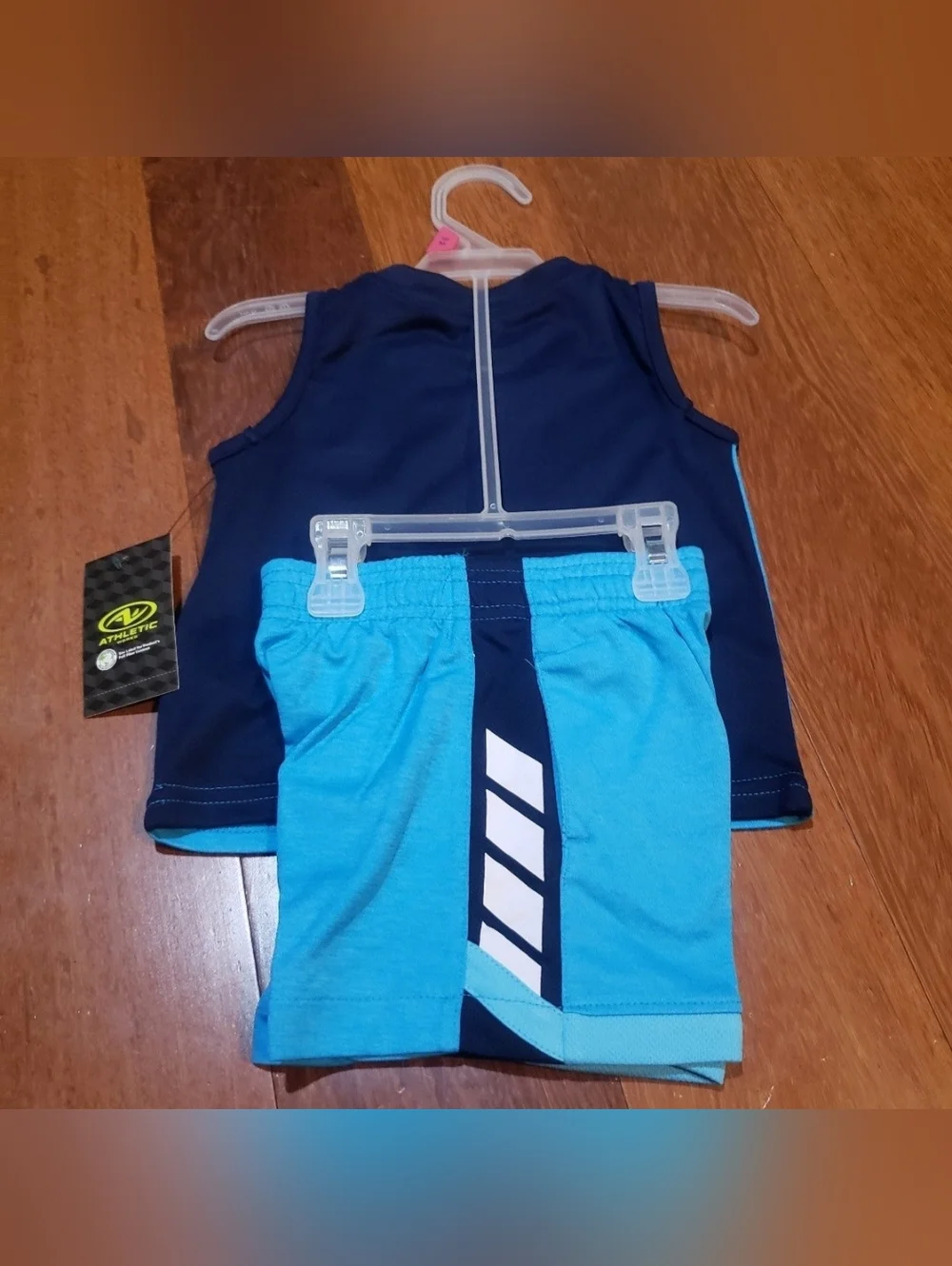 🌻 NWT Baby Boy Blue Activewear Soccer 2pc Full Outfit Set Size 18M